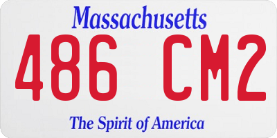 MA license plate 486CM2