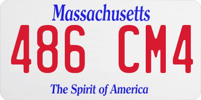 MA license plate 486CM4