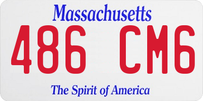 MA license plate 486CM6