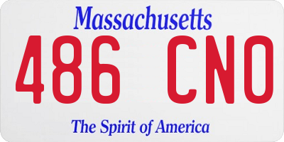 MA license plate 486CN0