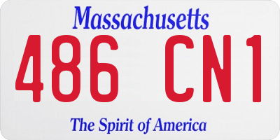 MA license plate 486CN1
