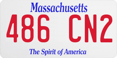MA license plate 486CN2