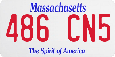 MA license plate 486CN5