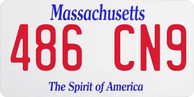 MA license plate 486CN9