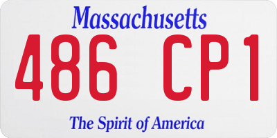 MA license plate 486CP1