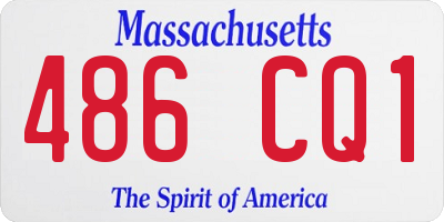 MA license plate 486CQ1