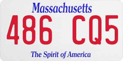 MA license plate 486CQ5
