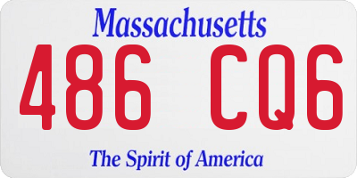 MA license plate 486CQ6
