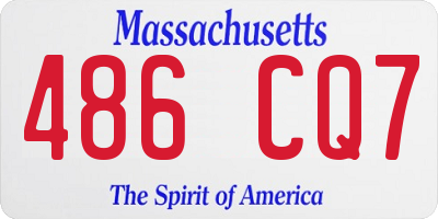 MA license plate 486CQ7
