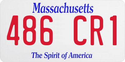 MA license plate 486CR1