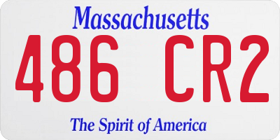 MA license plate 486CR2