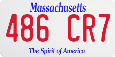 MA license plate 486CR7