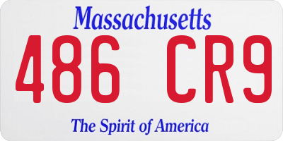 MA license plate 486CR9