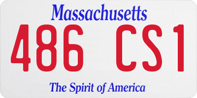 MA license plate 486CS1