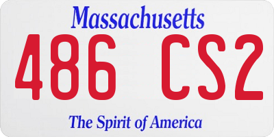 MA license plate 486CS2