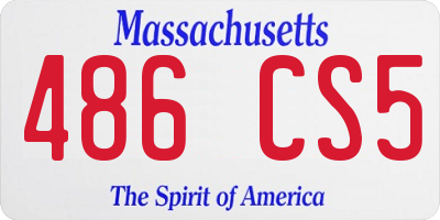 MA license plate 486CS5