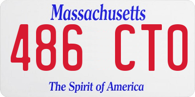 MA license plate 486CT0