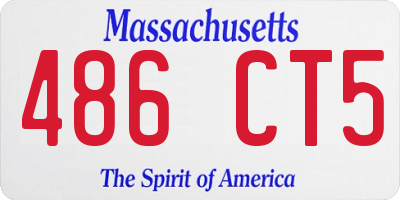 MA license plate 486CT5