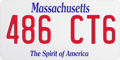 MA license plate 486CT6