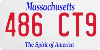 MA license plate 486CT9