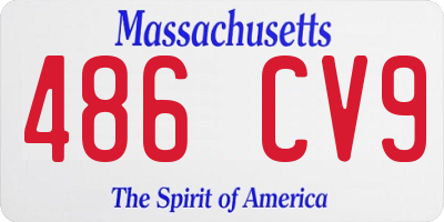 MA license plate 486CV9