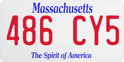 MA license plate 486CY5
