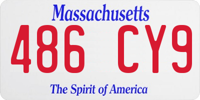 MA license plate 486CY9