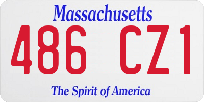 MA license plate 486CZ1