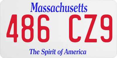MA license plate 486CZ9