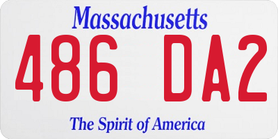 MA license plate 486DA2