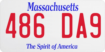MA license plate 486DA9