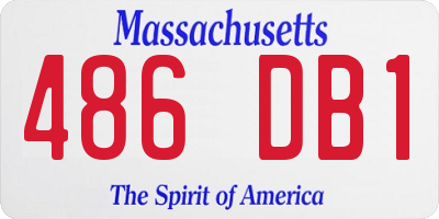 MA license plate 486DB1