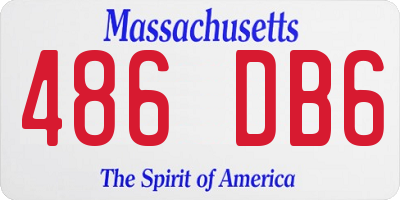 MA license plate 486DB6