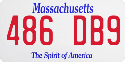 MA license plate 486DB9