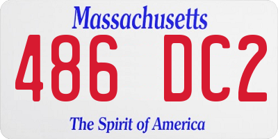 MA license plate 486DC2
