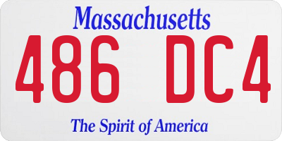 MA license plate 486DC4