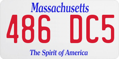 MA license plate 486DC5