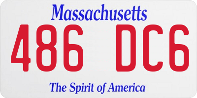 MA license plate 486DC6
