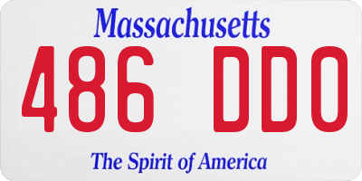 MA license plate 486DD0