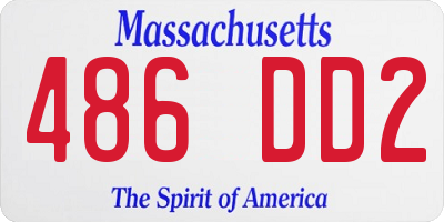 MA license plate 486DD2