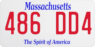 MA license plate 486DD4