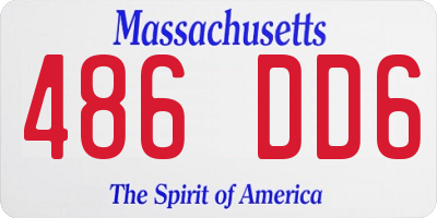 MA license plate 486DD6