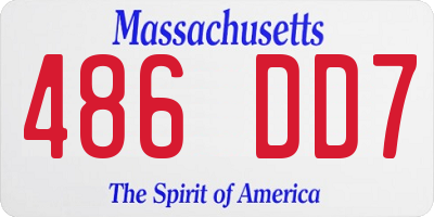 MA license plate 486DD7