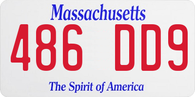 MA license plate 486DD9