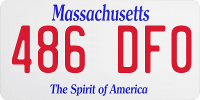 MA license plate 486DF0