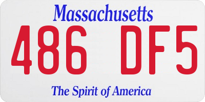 MA license plate 486DF5