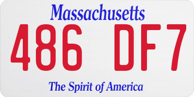 MA license plate 486DF7