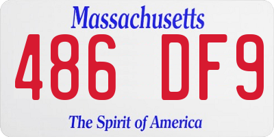 MA license plate 486DF9