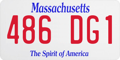 MA license plate 486DG1