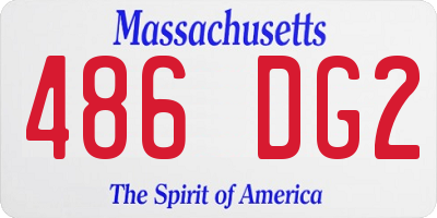 MA license plate 486DG2